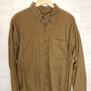Eddie Bauer Corduroy Herringbone Button Down
